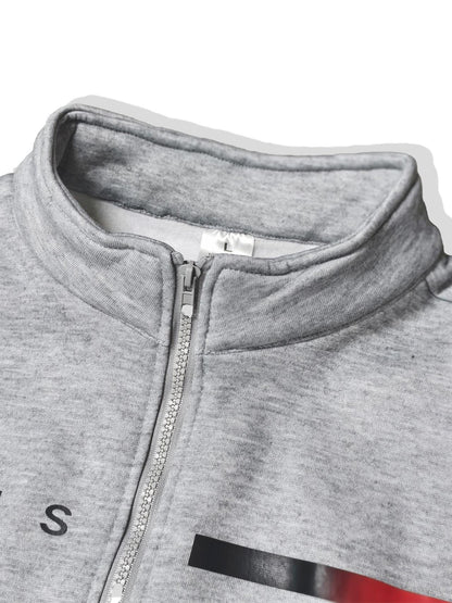 KZZ Two-piece set: printed zip-up jacket and sweatpants