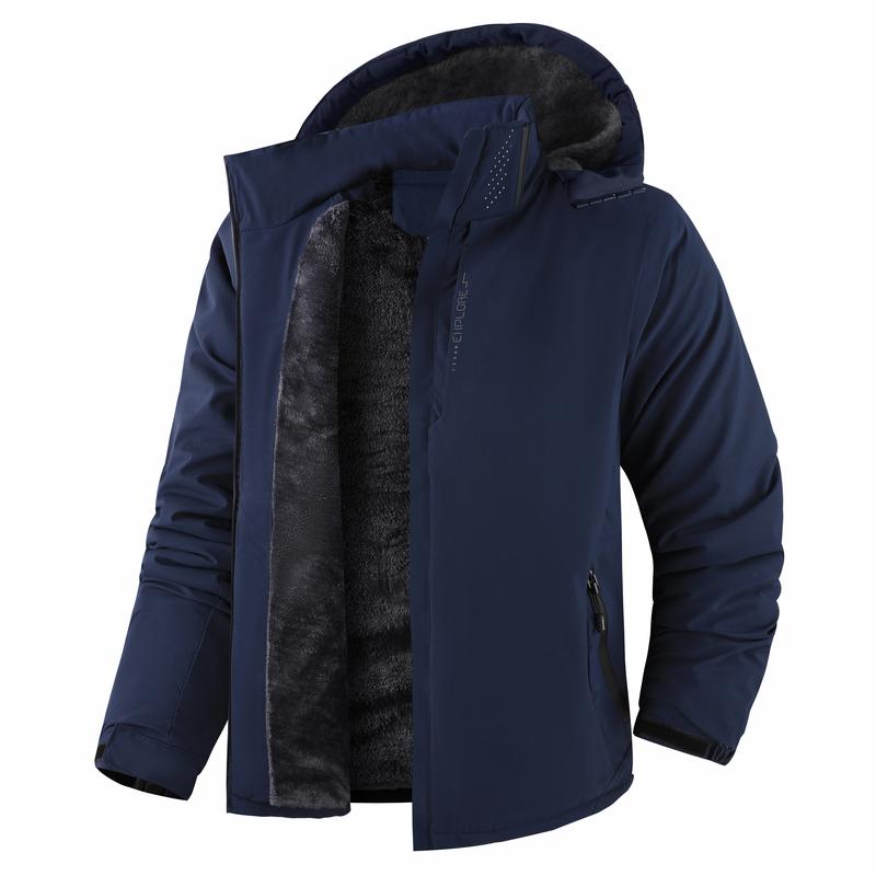 KZZ Men's Winter Ski Jacket Warm Fleece Lined Waterproof Windproof Hooded Insulated Outdoor Jacket