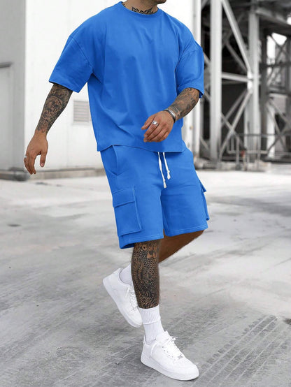 KZZ Summer T-shirt, cargo shorts, tracksuit for men
