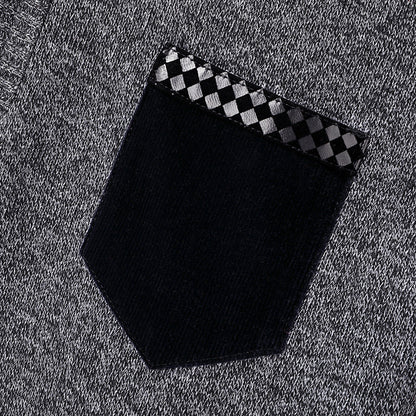 KZZ Men's half-zip sweater with a zippered pocket