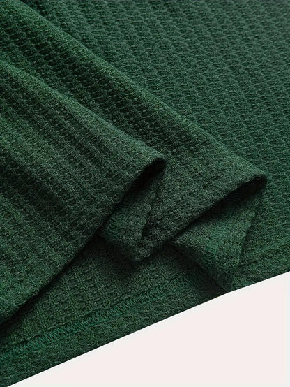 KZZ Men's solid color pique knit polo shirt