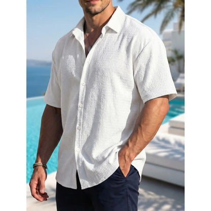 KZZ Men's New Summer Short-Sleeve Shirt