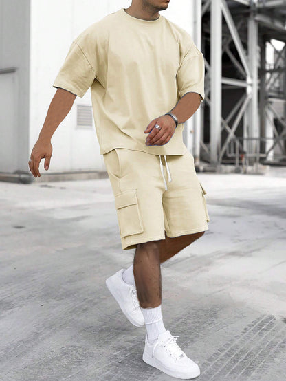 KZZ Summer T-shirt, cargo shorts, tracksuit for men