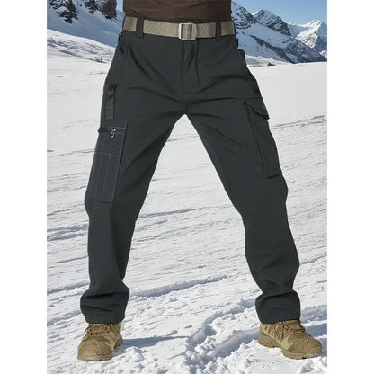 KZZ Men's Olive Green Tactical Joggers with Multi-Pockets