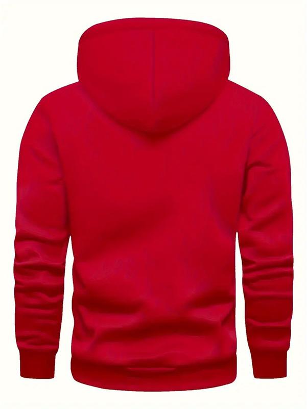 KZZ print hoodie men's fleece sweatshirt, United States letter print unisex casual