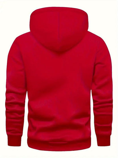 KZZ print hoodie men's fleece sweatshirt, United States letter print unisex casual