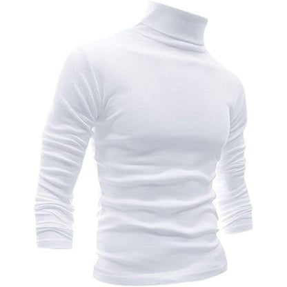 KZZ Sculpted Style Men's Lightweight Pullover Top Slim Fit Turtleneck