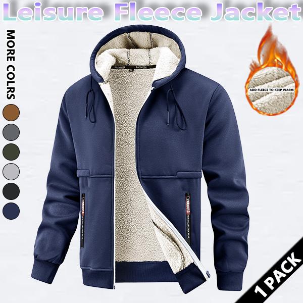 KZZ Men's winter hooded jacket, multi-pocket casual lapel men's top