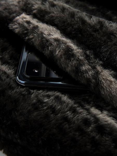 KZZ Men's Winter Fashion Fleece Jacket, Trendy Leopard Print Double-Sided Warm Coat