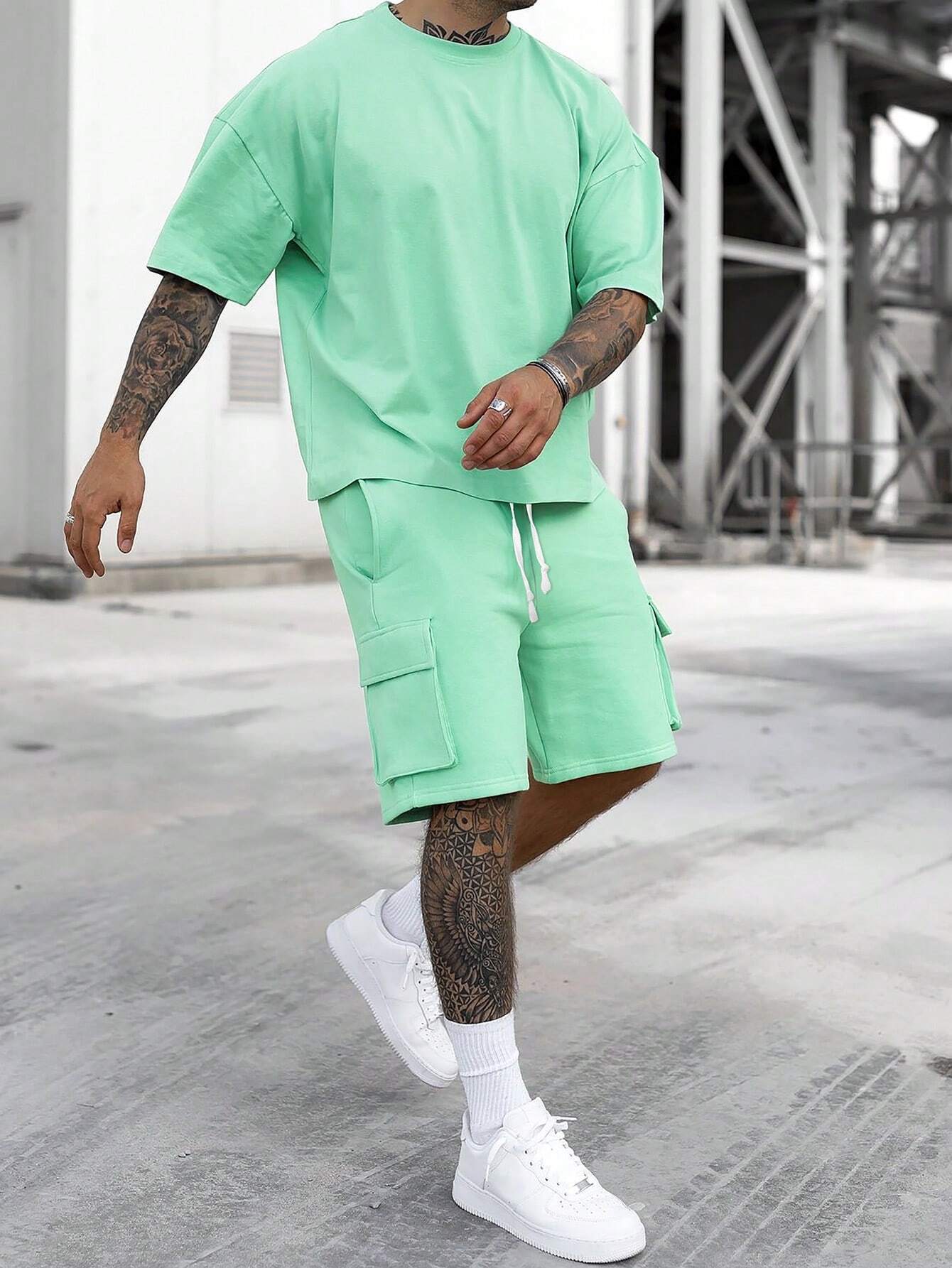 KZZ Summer T-shirt, cargo shorts, tracksuit for men