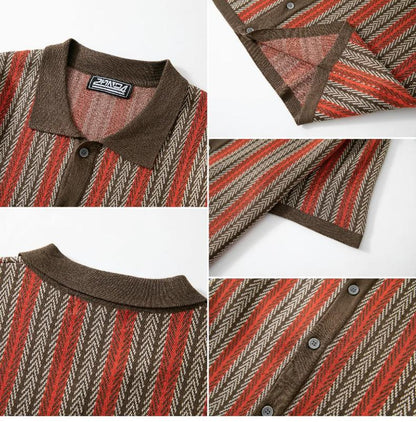 KZZ Men's High-Quality Short-Sleeve Knit Shirt