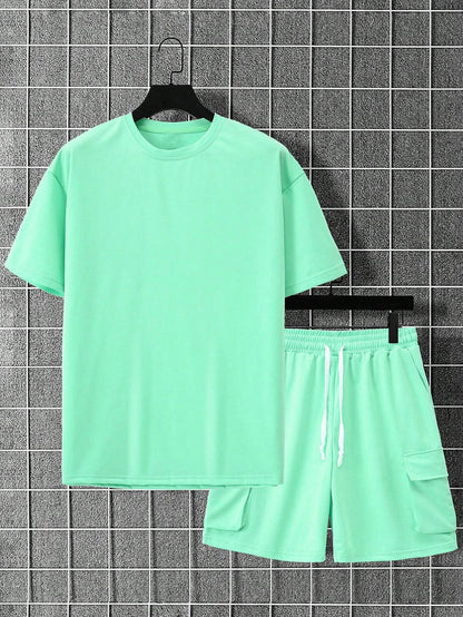 KZZ Summer T-shirt, cargo shorts, tracksuit for men