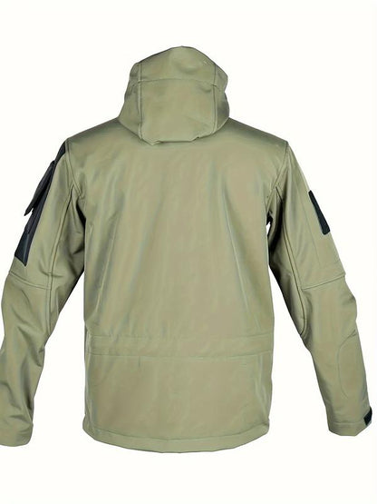 KZZ Men's Casual Hooded Hiking Jacket Warm Coat