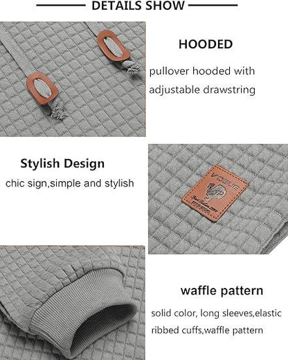 KZZ Fall Outfits Men's Pullover Plaid Casual hoodie