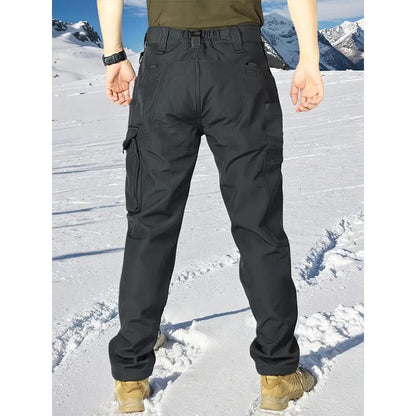 KZZ Men's Olive Green Tactical Joggers with Multi-Pockets