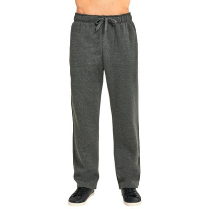 KZZ Men's Heavyweight Fleece Sweatpants Cotton with Drawstring and Pockets