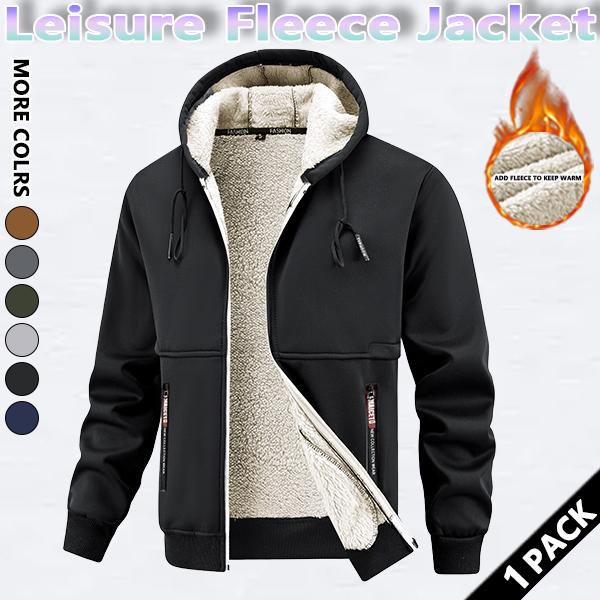 KZZ Men's winter hooded jacket, multi-pocket casual lapel men's top