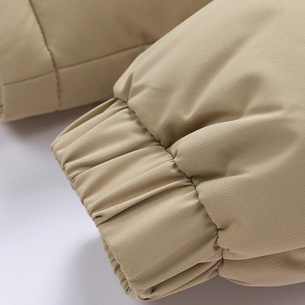 KZZ Winter Hooded Casual Fleece-Lined Men's Coat with Removable Hood