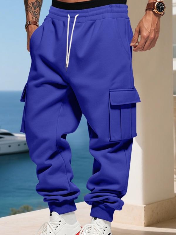 KZZ Men's Loose Fit Fleece Lined Cargo Pants