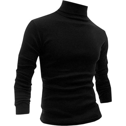KZZ Sculpted Style Men's Lightweight Pullover Top Slim Fit Turtleneck