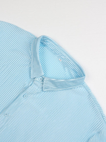 KZZ Solid-Color & Striped Short-Sleeve Two-Piece Set