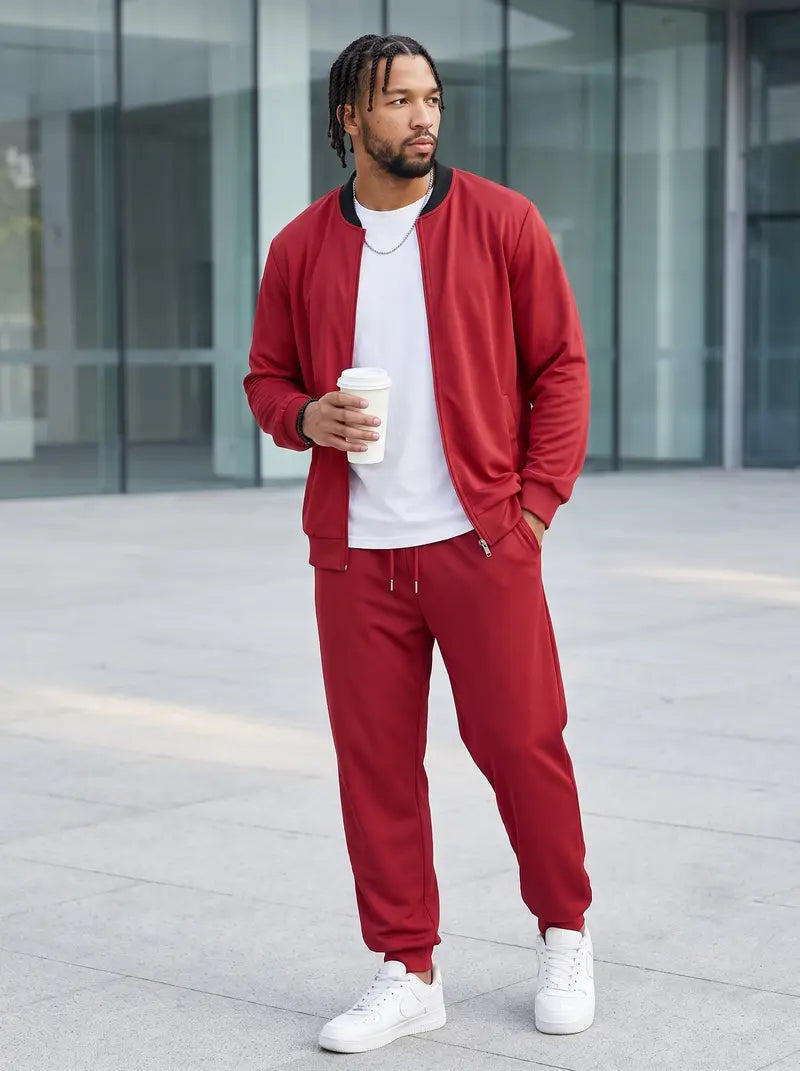 KZZ Men's Casual Outdoor Sports Suit