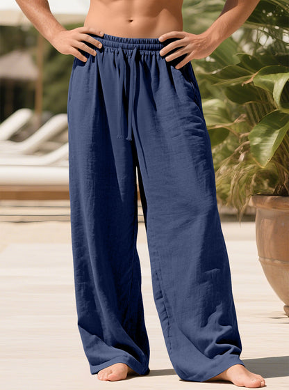 KZZ Men's Retro Summer Casual Trousers