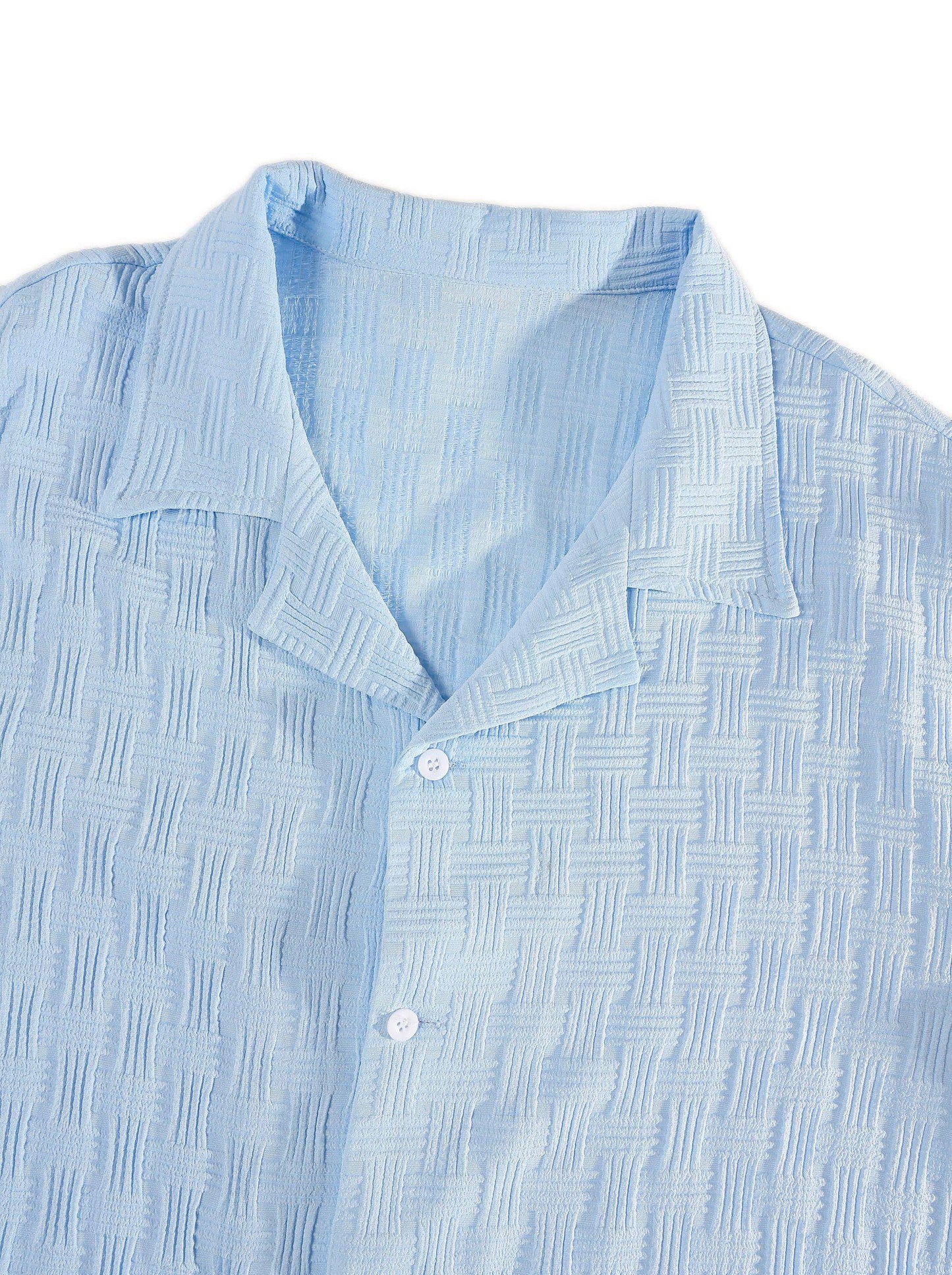 KZZ Men's Textured Two-Piece Set