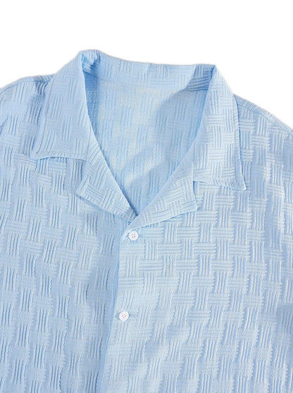 KZZ Men's Textured Two-Piece Set