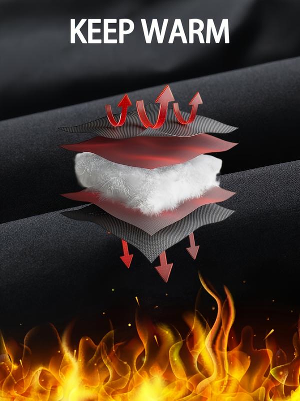 KZZ Men's Thick Winter Warm Coat Plus Size Cold Weather Jacket with Hood Long Sleeve Front Button Design