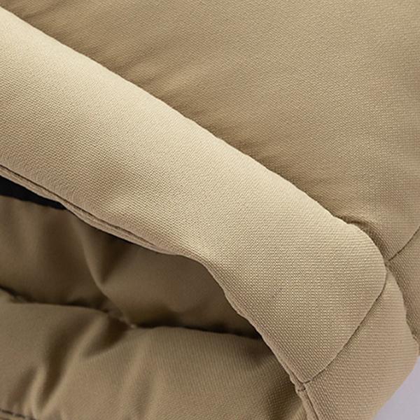 KZZ Winter Hooded Casual Fleece-Lined Men's Coat with Removable Hood