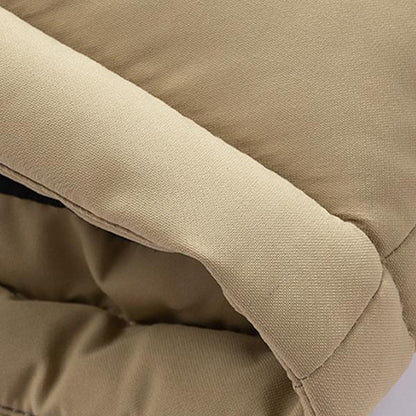 KZZ Winter Hooded Casual Fleece-Lined Men's Coat with Removable Hood