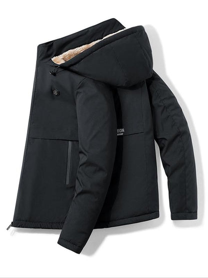 KZZ Men's Solid Thermal Lined Zip Up Heated Jacket