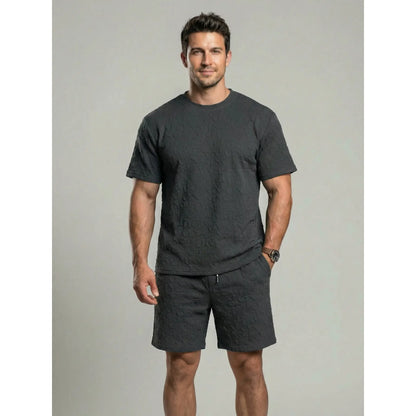 KZZ Men's Jacquard Two-Piece Set
