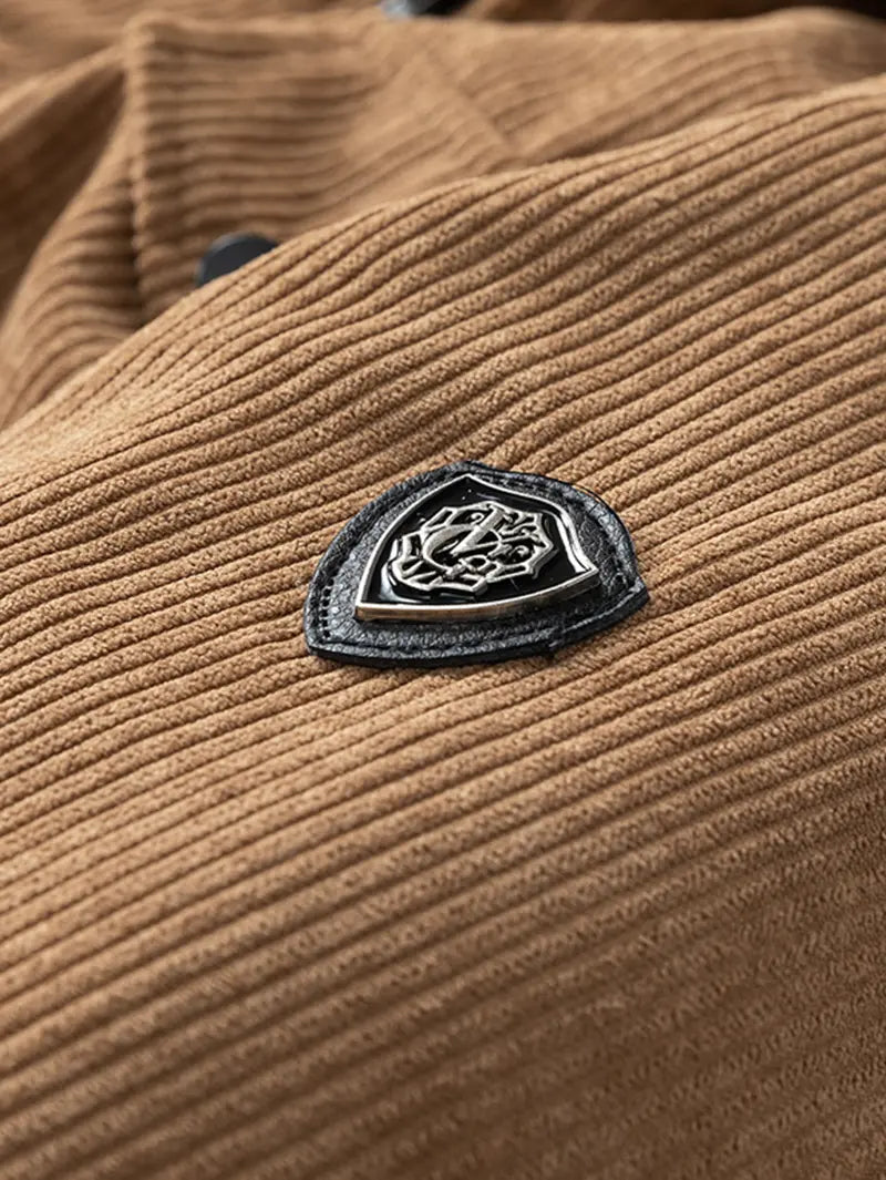KZZ Men's Retro Corduroy Jacket