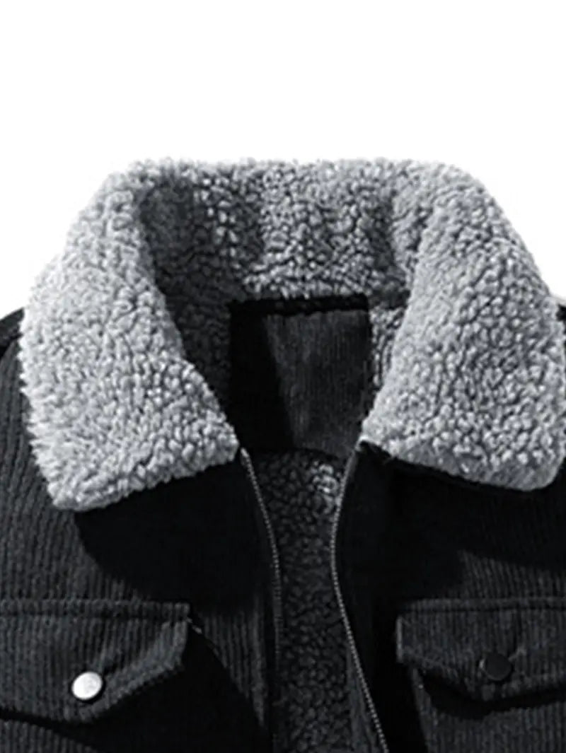 KZZ Men's Retro Corduroy Jacket