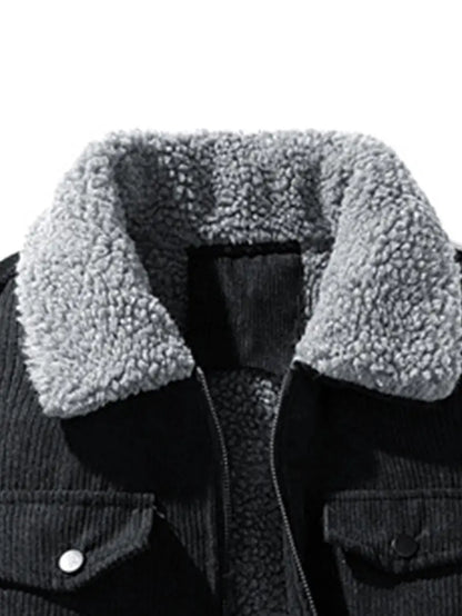 KZZ Men's Retro Corduroy Jacket