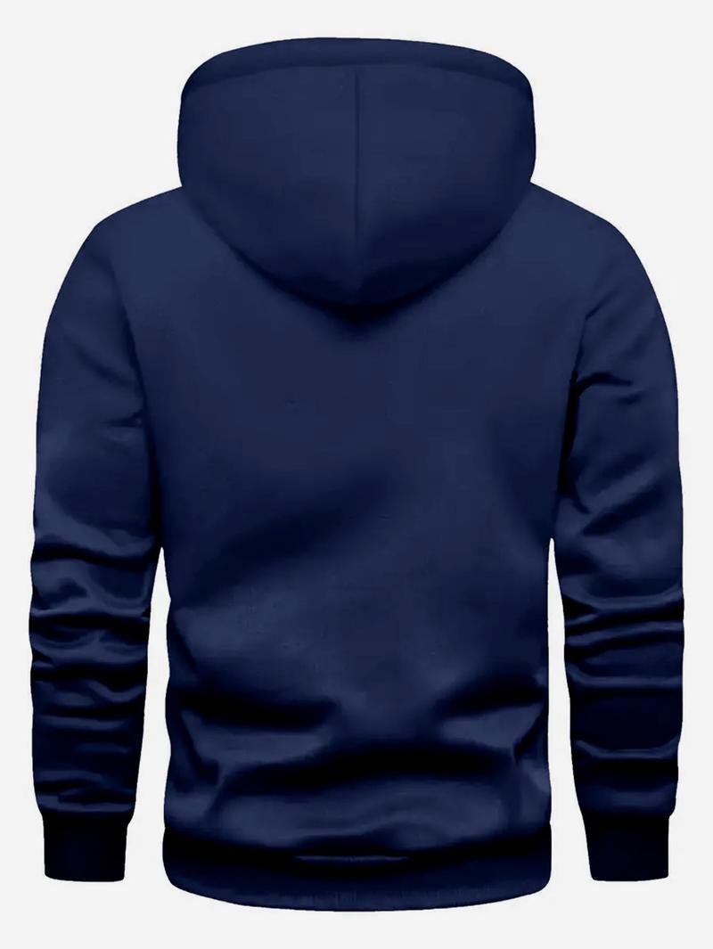 KZZ print hoodie men's fleece sweatshirt, United States letter print unisex casual