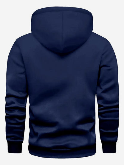 KZZ print hoodie men's fleece sweatshirt, United States letter print unisex casual