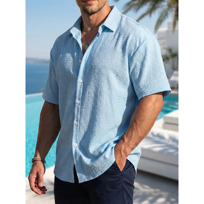 KZZ Men's New Summer Short-Sleeve Shirt