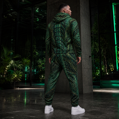 KZZ Autumn/Winter Casual Hoodie Leopard Print Suit