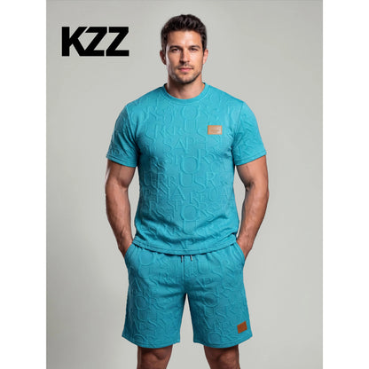 KZZ Men's Casual Fashion Two-Piece Set