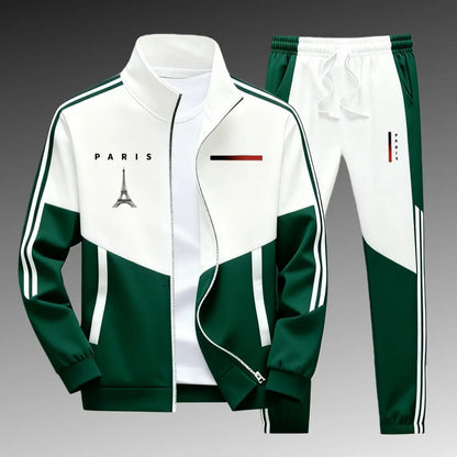 KZZ Men's Athletic Set Casual Sports Jacket and Jogging Pants