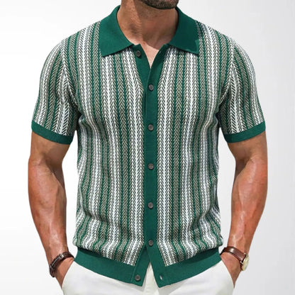 KZZ Men's High-Quality Short-Sleeve Knit Shirt
