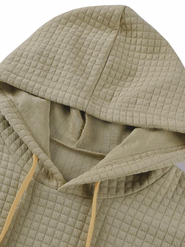 KZZ Men's Drawstring Up Hoodie & Joggers French Terry Set