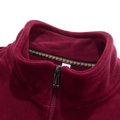 KZZ Men's Ethnic Pattern Full Zip Cardigan Sweatshirt, Stand Collar Casual Jacket