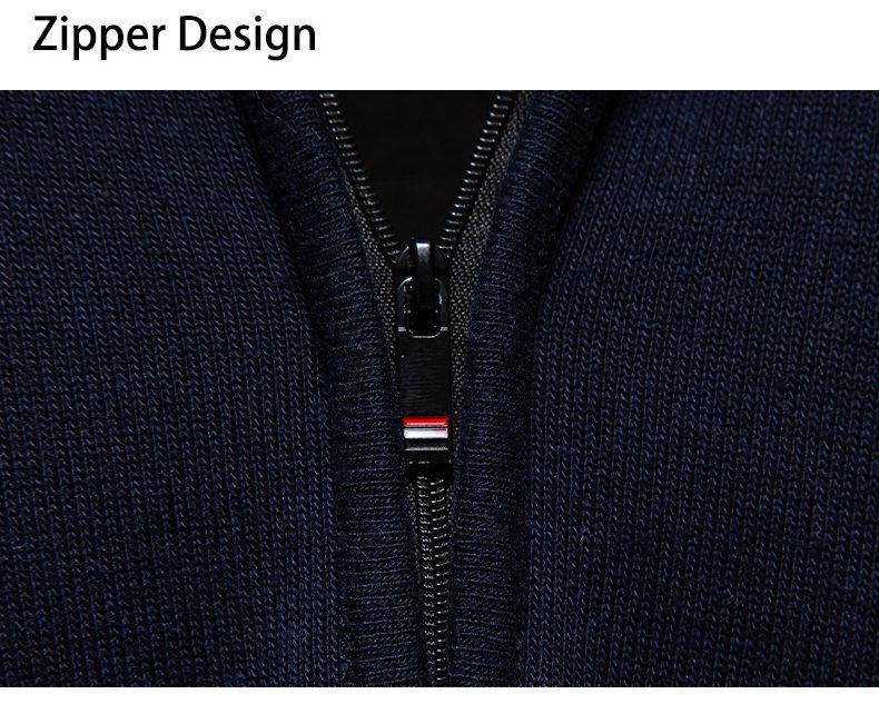 KZZ Men's Quarter Zip Sweater Slim Fit Lightweight High Neck Pullover Casual Sweater