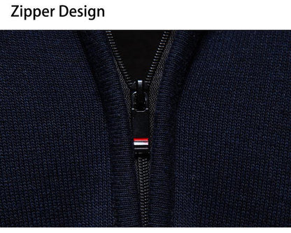 KZZ Men's Quarter Zip Sweater Slim Fit Lightweight High Neck Pullover Casual Sweater