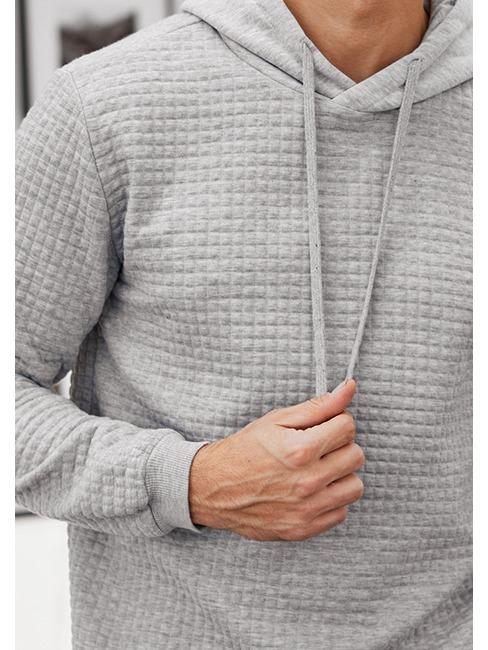 KZZ Fall Outfits Men's Pullover Plaid Casual hoodie