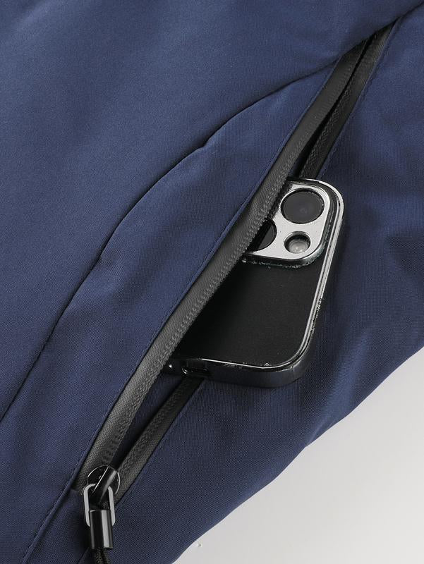 KZZ Men's Winter Ski Jacket Warm Fleece Lined Waterproof Windproof Hooded Insulated Outdoor Jacket